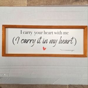 Carry your heart sign - New in package